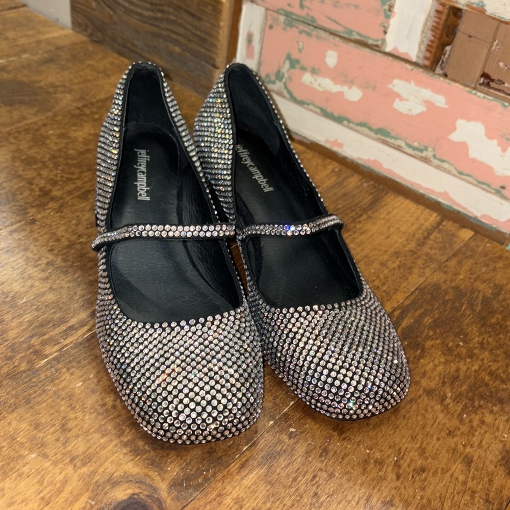 Jeffrey Campbell rhinestone embellished Mary Jane’s